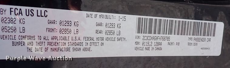 image for item DP4449 2015 Dodge Charger Police