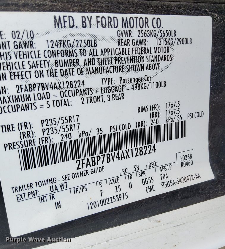 image for item DP4450 2010 Ford Crown Victoria Police Interceptor