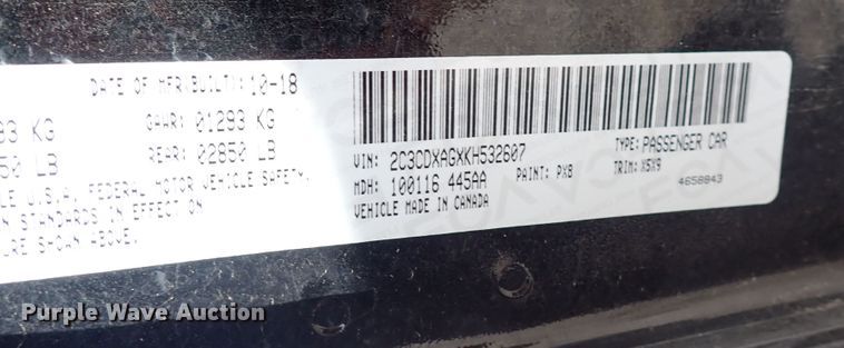 image for item DP4460 2019 Dodge Charger Police