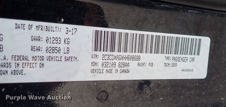 image for item DP4461 2017 Dodge Charger Police