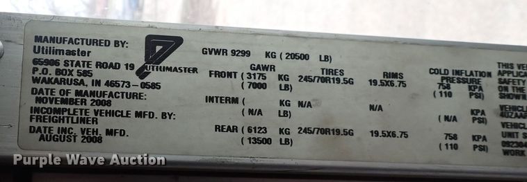 image for item DP4477 2009 Freightliner MT55  delivery truck