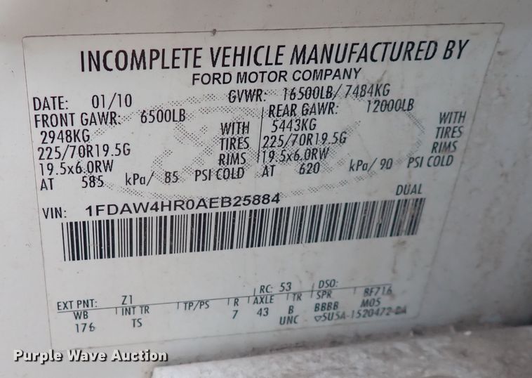 image for item DP4492 2010 Ford F450 Super Duty  utility / service truck