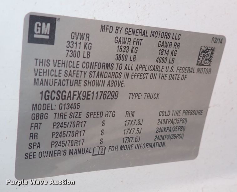 image for item DP4493 2014 Chevrolet Express 1500  van