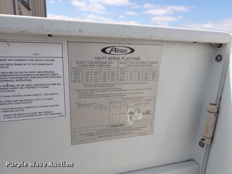 image for item DP4503 2003 Pierce  aerial platform fire truck