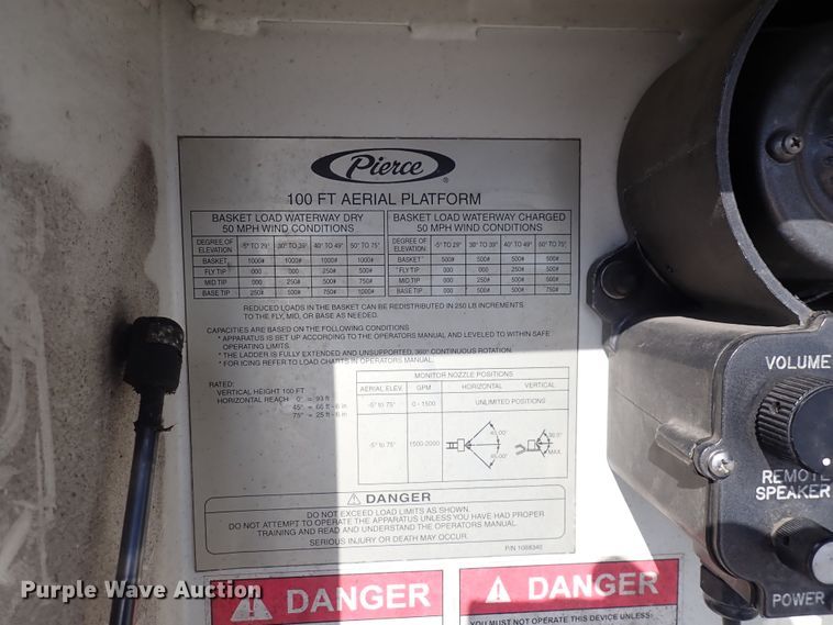 image for item DP4503 2003 Pierce  aerial platform fire truck