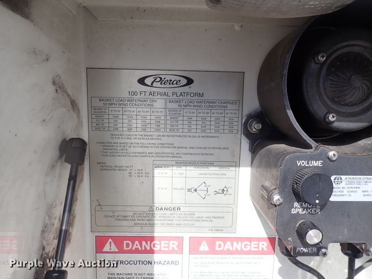 image for item DP4510 2003 Pierce  aerial platform fire truck