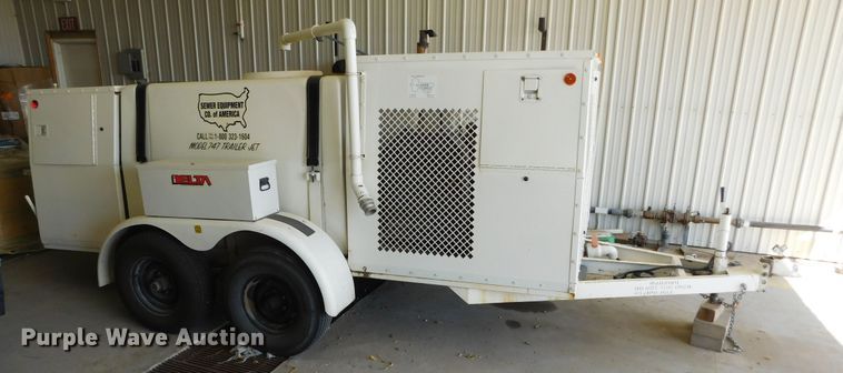 image for item DJ7642 1996 Jet 747-F  sewer rodder trailer