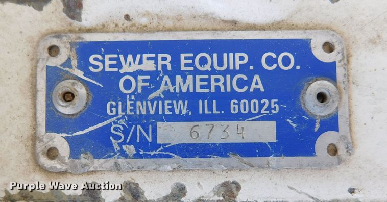 image for item DJ7642 1996 Jet 747-F  sewer rodder trailer