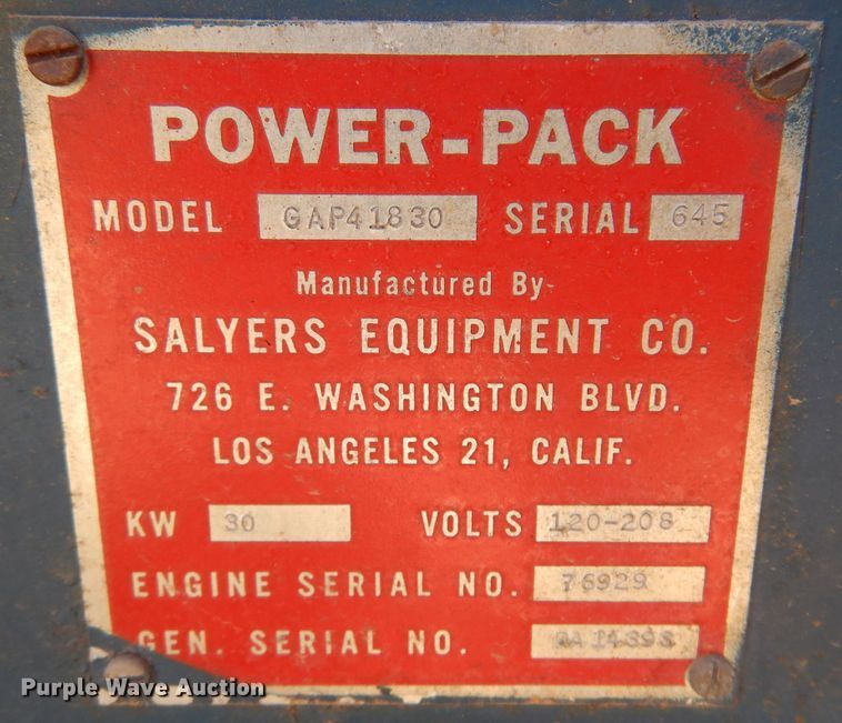 image for item DK4473 Power-Pack GAP41830  generator