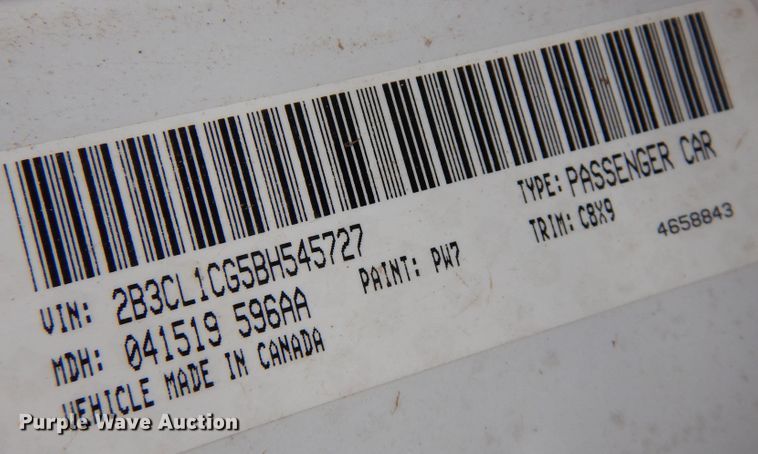 image for item DK4478 2011 Dodge Charger Police