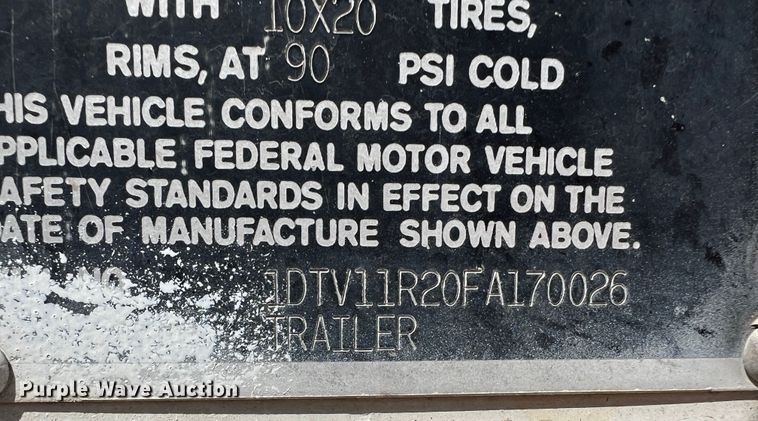 image for item IG9373 1985 Dorsey  dry van trailer