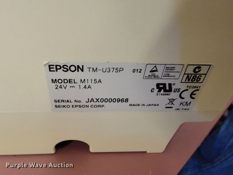 image for item JE9922 (2) Epson M115A receipt printer
