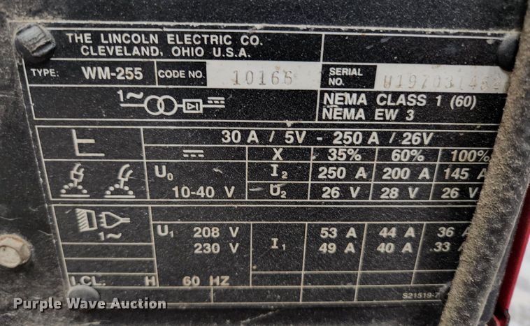 image for item KE9824 Lincoln Wire-Matic 255  welder