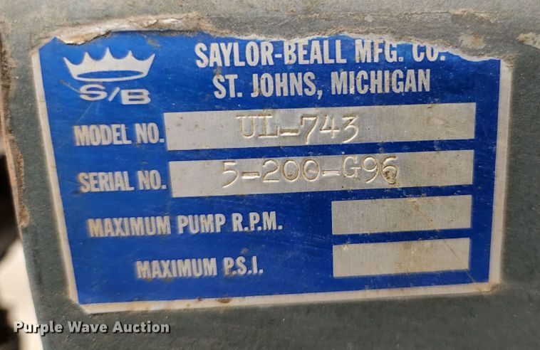 image for item KE9834 Saylor-Beall UL-743  air compressor