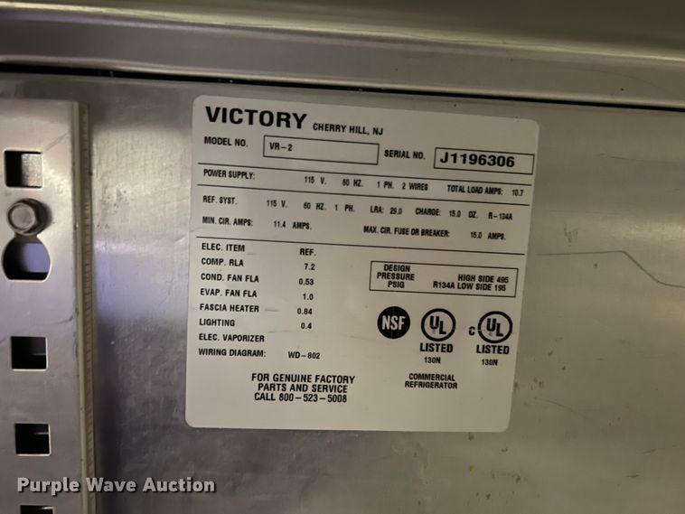 image for item KG9906 Victory VR-2  refrigerator