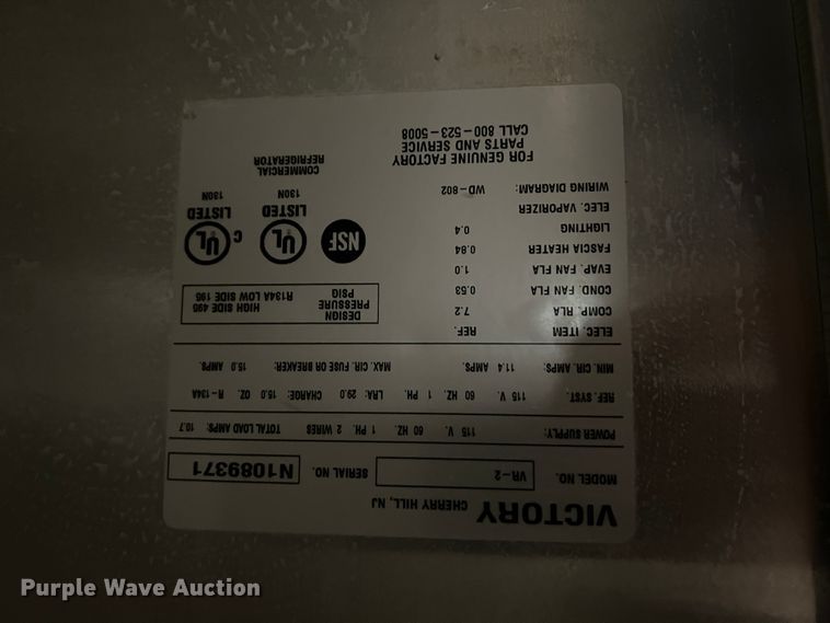 image for item KG9907 Victory VR-2  refrigerator