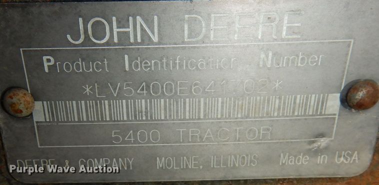 image for item KM9660 1997 John Deere 5400  MFWD tractor