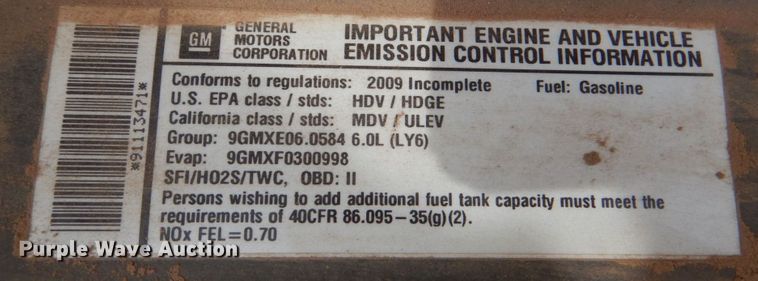 image for item KP9200 2009 GMC Savana G3500  school bus