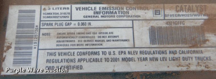 image for item KP9201 2001 Chevrolet Astro  van