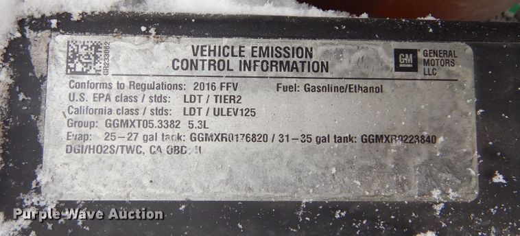 image for item KT9103 2016 Chevrolet Tahoe Police  SUV