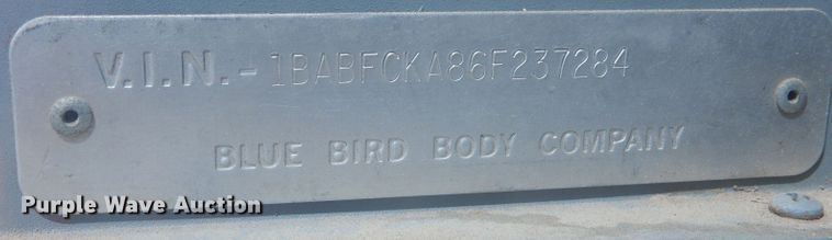 image for item LJ9887 2006 Blue Bird All American FE  school bus