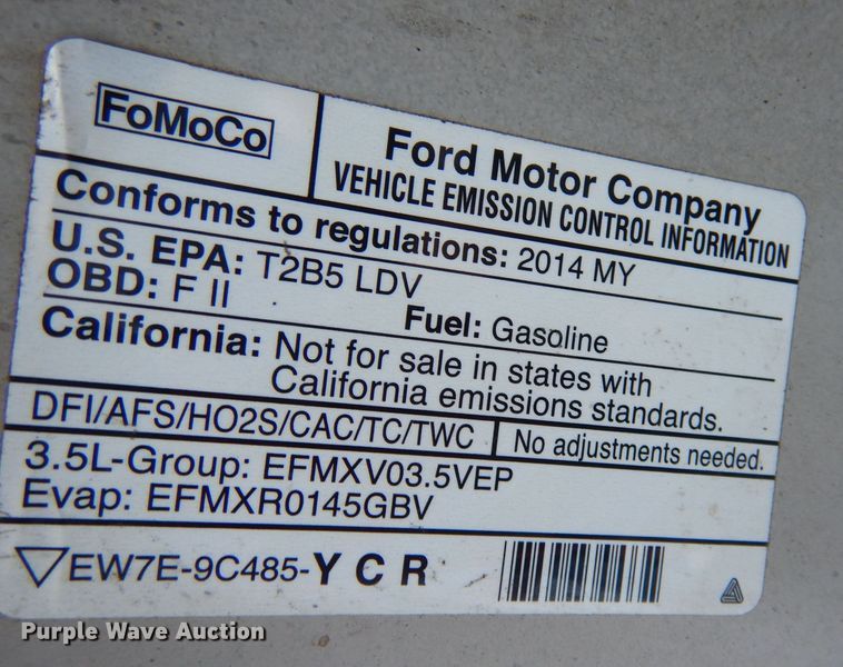 image for item LJ9929 2014 Ford Taurus Police Interceptor