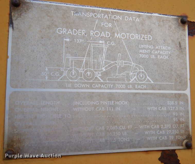 image for item LJ9946 1976 Huber F-1500M  rigid frame motor grader