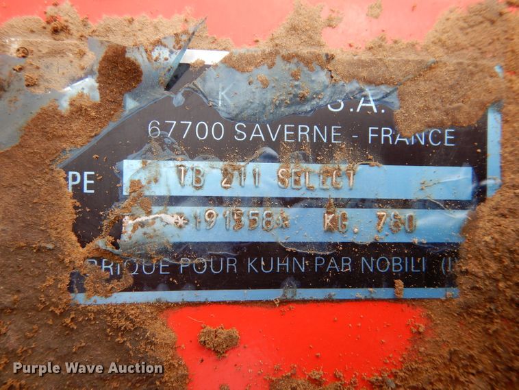 image for item LJ9953 Kuhn TB211 SELECT  flail mower