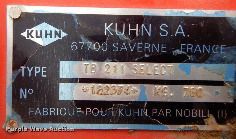 image for item LJ9954 Kuhn TB211 SELECT  flail mower