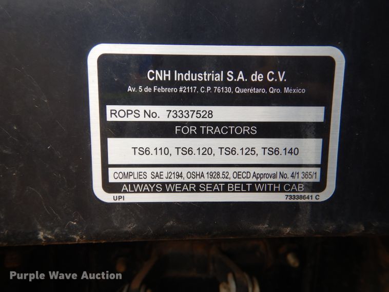 image for item LJ9956 2014 New Holland TS6.110  MFWD tractor