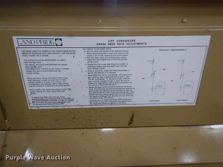 image for item MF9540 Land Pride Solid Stand 0S1548  seeder