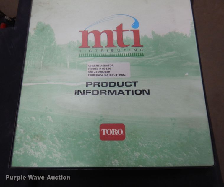 image for item MF9542 2002 Toro 09129  greens aerator