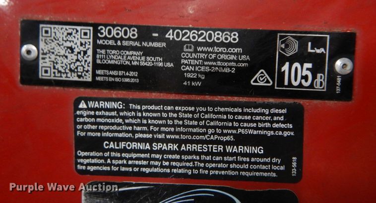 image for item MF9543 Toro Groundsmaster 4100D  lawn mower