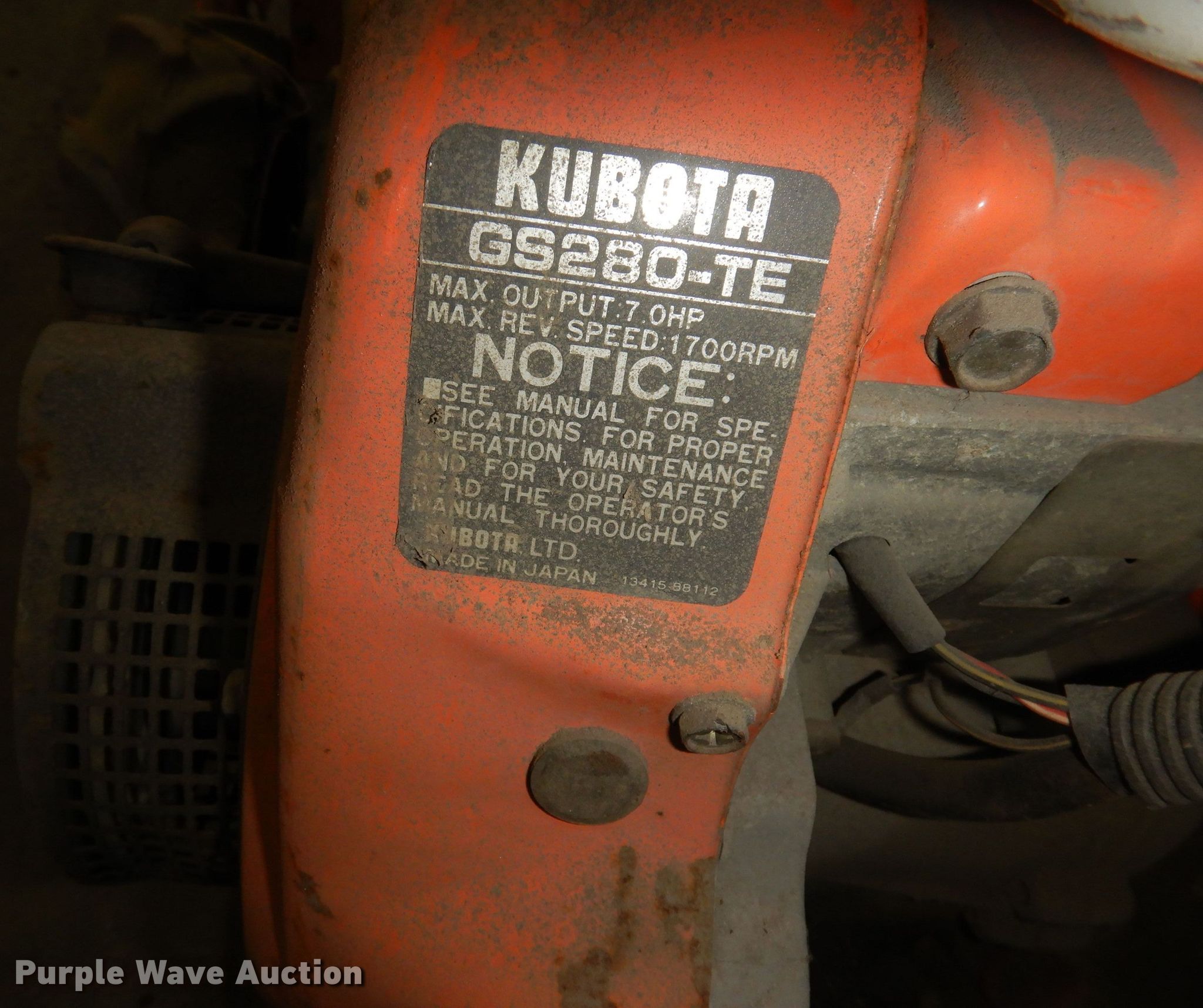 Kubota AT70S tiller in Shawnee, KS Item KM9671 sold Purple Wave