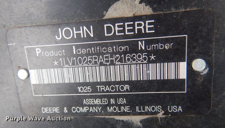 image for item DJ1294 John Deere 1025R  tractor