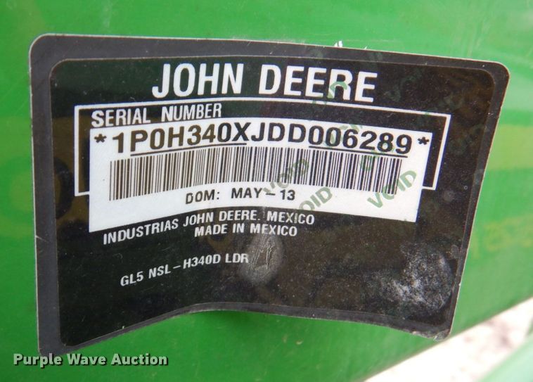 image for item DM6103 2012 John Deere 6125R  MFWD tractor