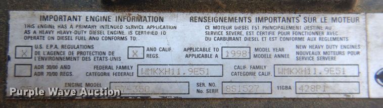 image for item DP3926 1999 Mack CH613  manure spreader truck