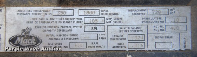 image for item DP3926 1999 Mack CH613  manure spreader truck