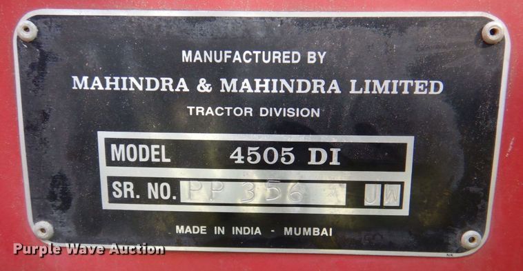 image for item DP3927 Mahindra 4505-DI  tractor