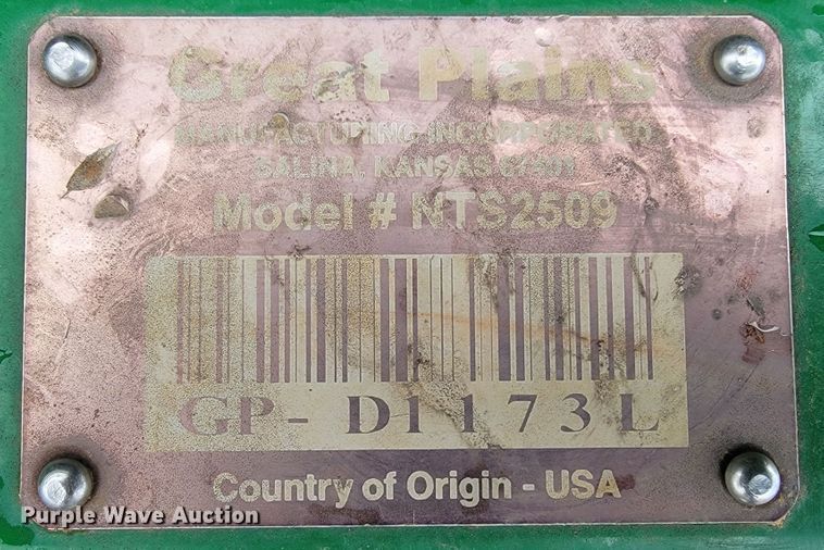 image for item JL9655 Great Plains NTS2509  no-till seeder