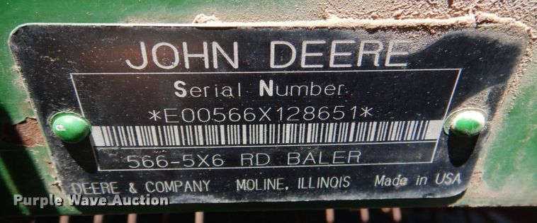 image for item KP9243 1998 John Deere 566  round baler