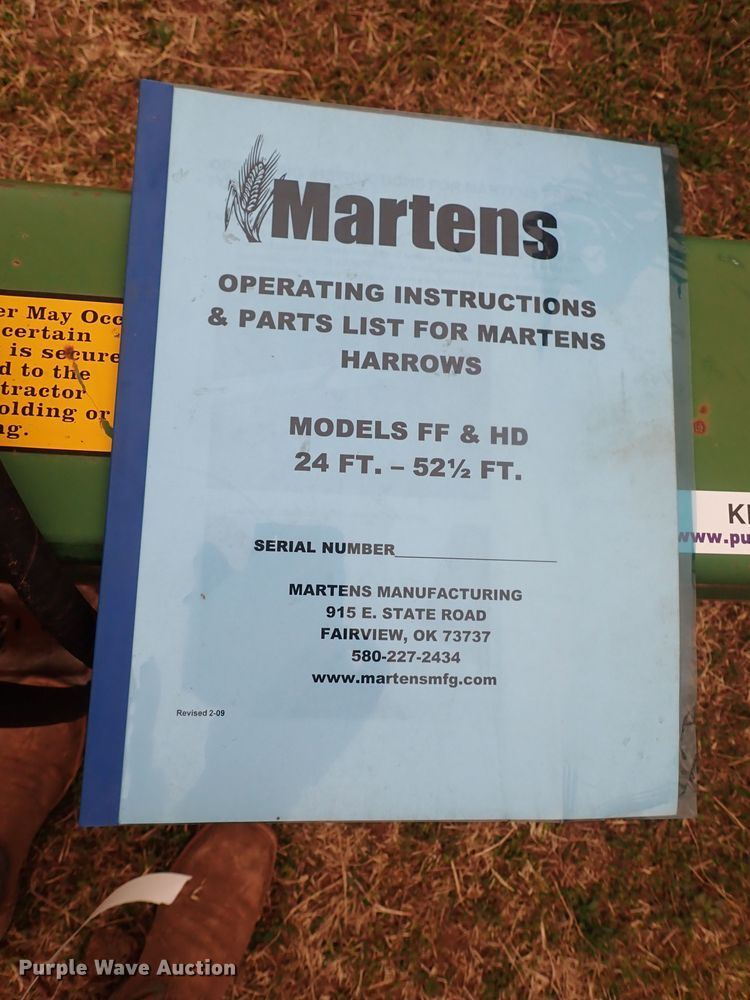 image for item KR9677 2008 Martens  spike tooth harrow