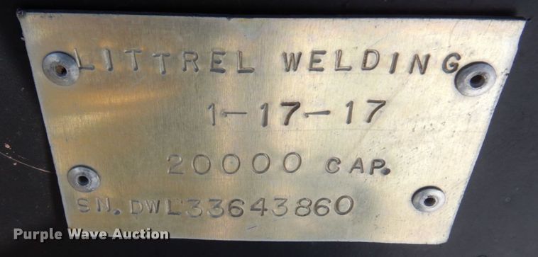 image for item KU9685 2017 Littrel Welding  windrower trailer