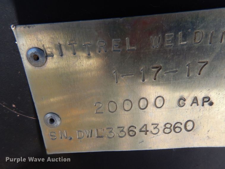 image for item KU9685 2017 Littrel Welding  windrower trailer