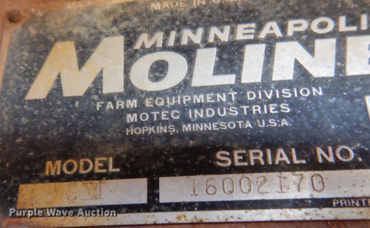 image for item LJ9937 1962 Minneapolis Moline G VI  tractor