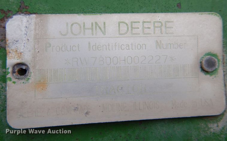 image for item LJ9944 1993 John Deere 7800  tractor