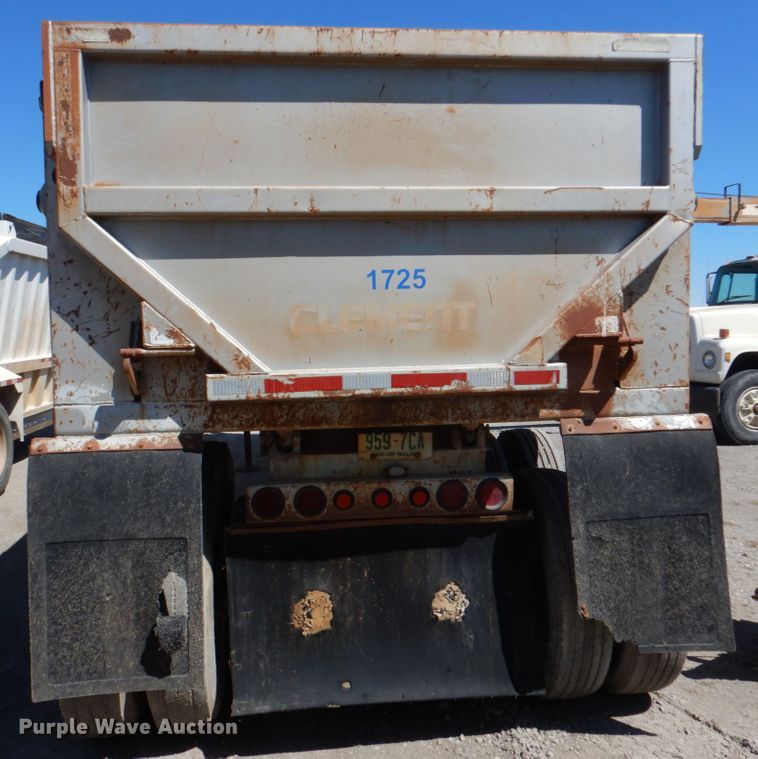 image for item DK3667 1996 Clement RKHS2824  end dump trailer