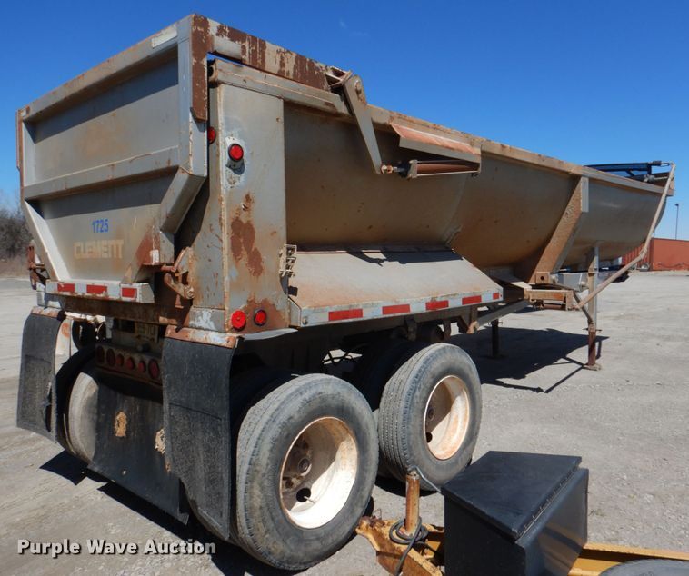 image for item DK3667 1996 Clement RKHS2824  end dump trailer