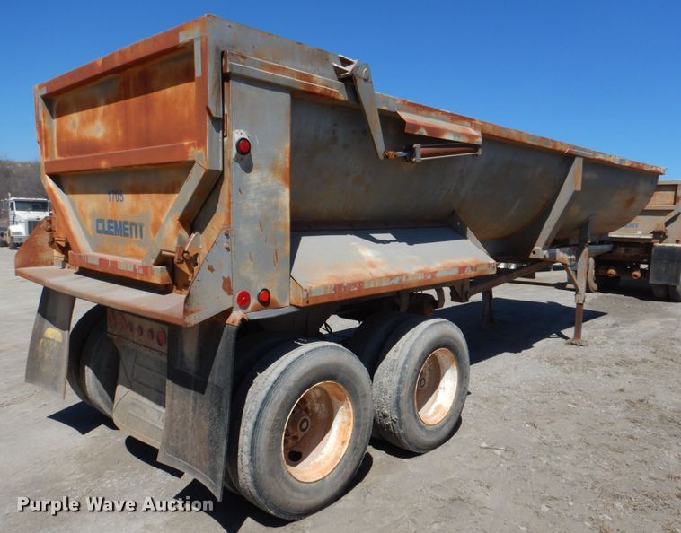 image for item DK3669 1995 Clement RKHS2824  end dump trailer