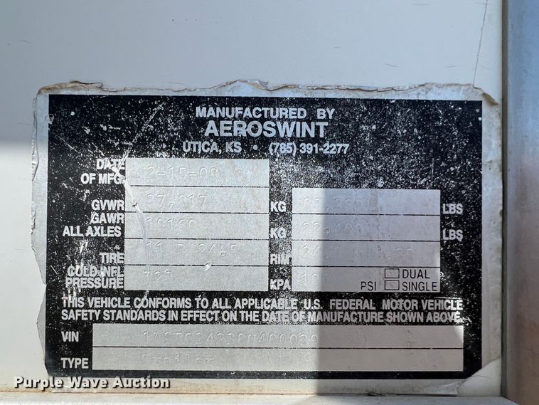 image for item IG9411 2007 Aeroswint  silage trailer